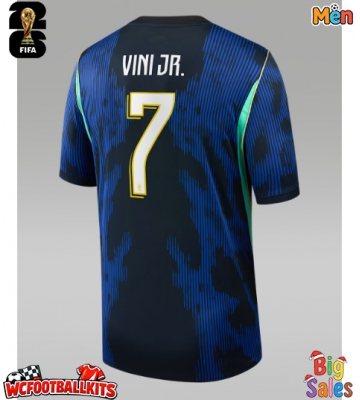Brazil Vinicius Junior #7 Replica Away Stadium Shirt World Cup 2026 Short Sleeve